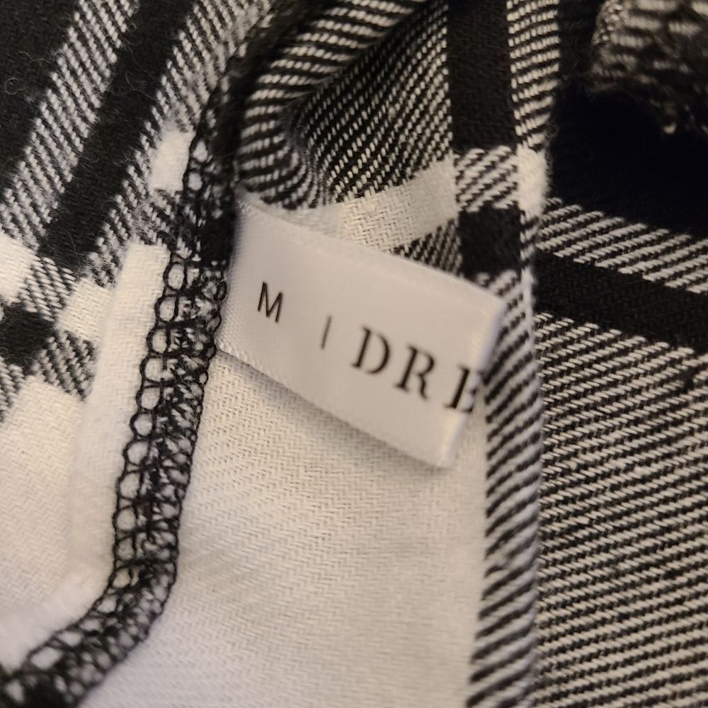 Dressfo Dress Lace-Up‎ Black And White Plaid sz 8 - Picture 6 of 13